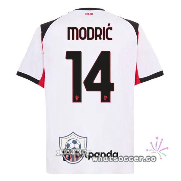 AC Milan (Modrić 14) Away Soccer Jerseys White 2025-2026