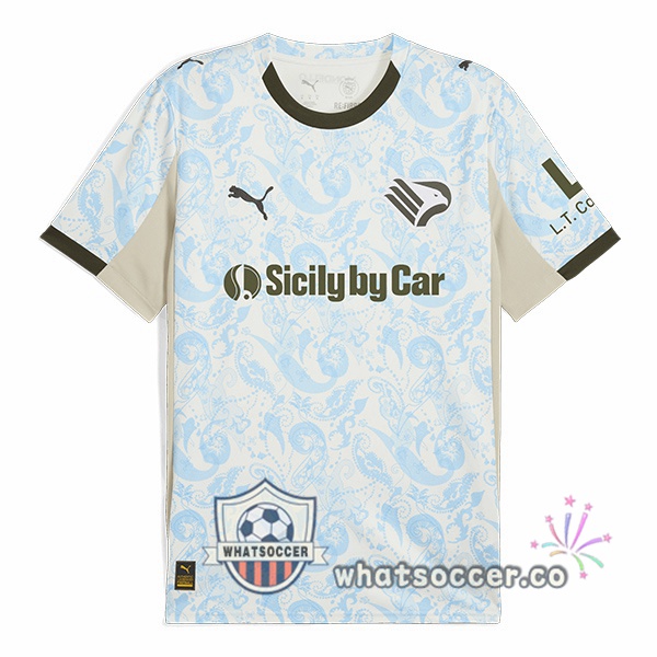 Palermo FC Third Soccer Jerseys White Blue 2025-2026