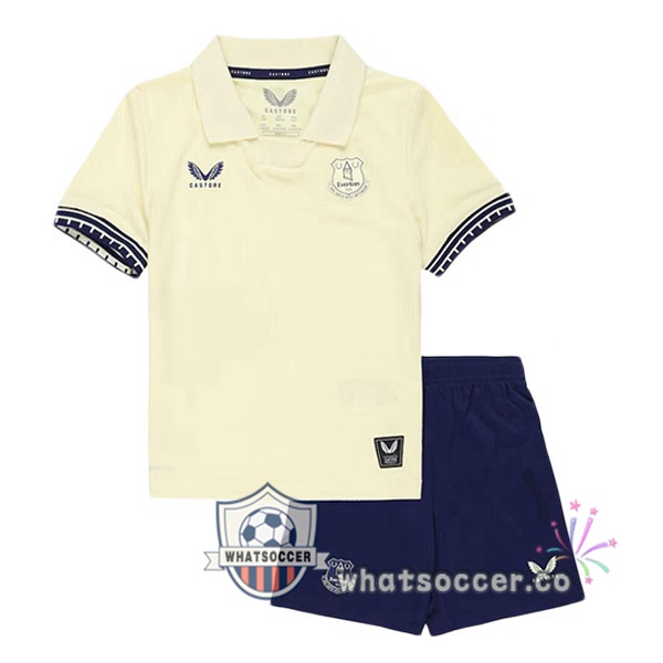 Everton Kids Away Soccer Jerseys Yellow 2025-2026