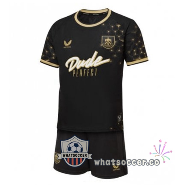 Burnley Kids Third Soccer Jerseys Black 2025-2026