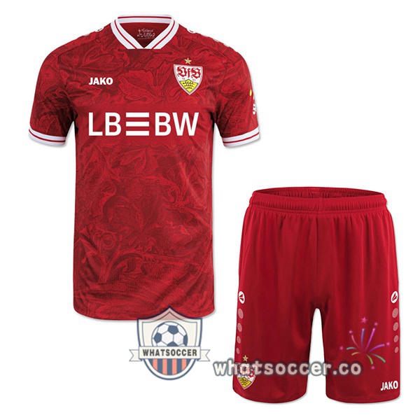 VfB Stuttgart Kids Away Soccer Jerseys Red 2025-2026