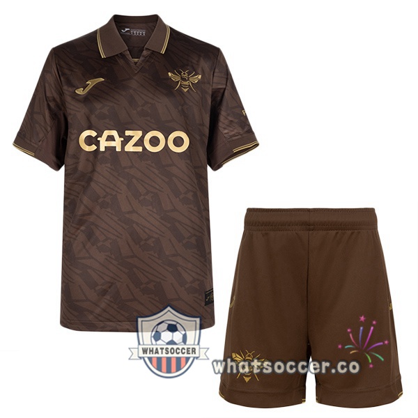 Brentford FC Kids Away Soccer Jerseys Marron 2025-2026