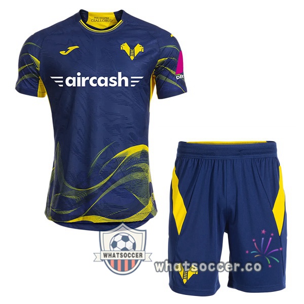 Hellas Verona Kids Home Soccer Jerseys Blue Royal 2025-2026