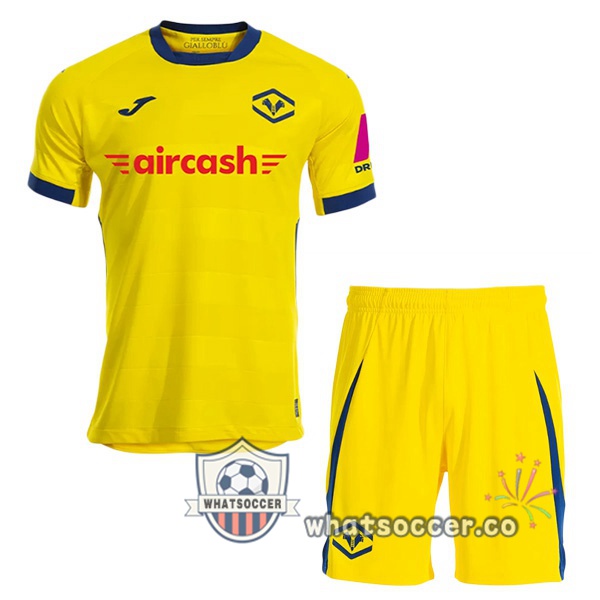 Hellas Verona Kids Away Soccer Jerseys Yellow 2025-2026
