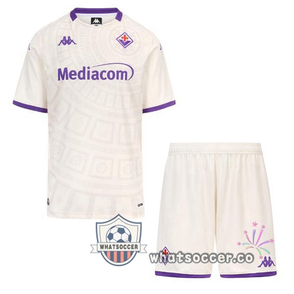 ACF Fiorentina Kids Away Soccer Jerseys White 2025-2026