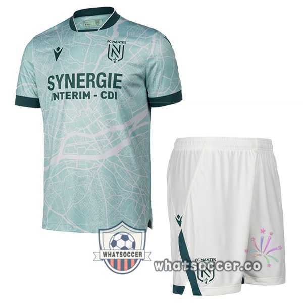 FC Nantes Kids Away Soccer Jerseys Green 2025-2026