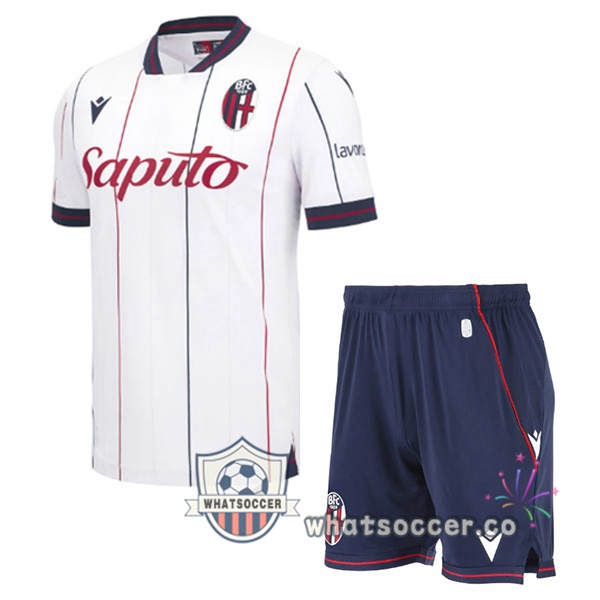 Bologna Kids Away Soccer Jerseys White 2025-2026