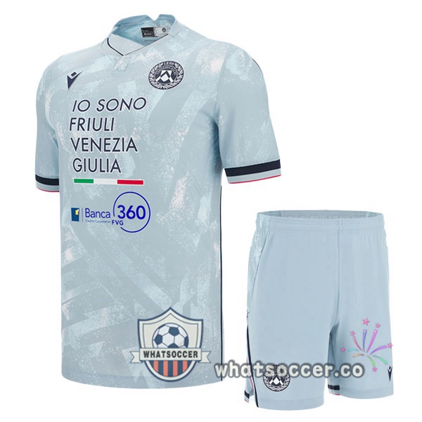 Udinese Calcio Kids Away Soccer Jerseys Blue 2025-2026
