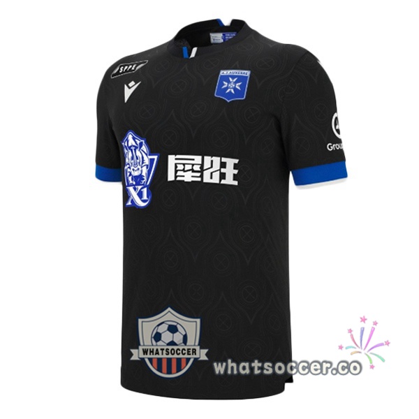 AJ Auxerre Away Soccer Jerseys Black 2025-2026
