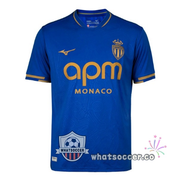 AS Monaco Away Soccer Jerseys Blue 2025-2026