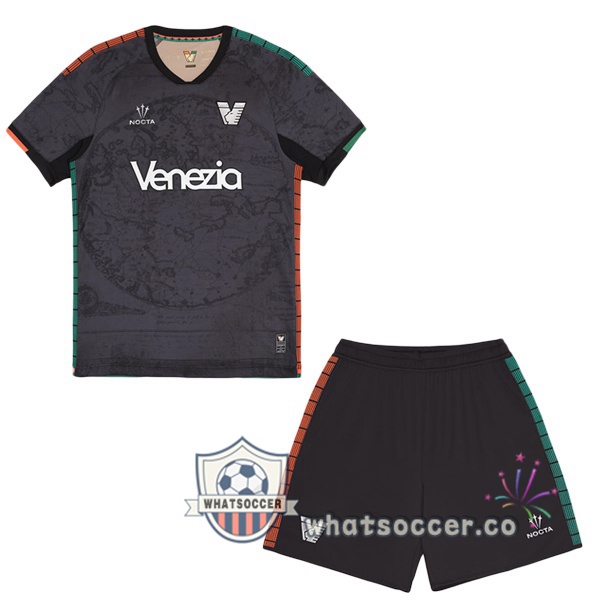 Venezia FC Kids Home Soccer Jerseys Black 2025-2026