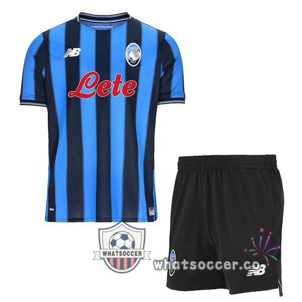 Atalanta Kids Home Soccer Jerseys Blue Black 2025-2026