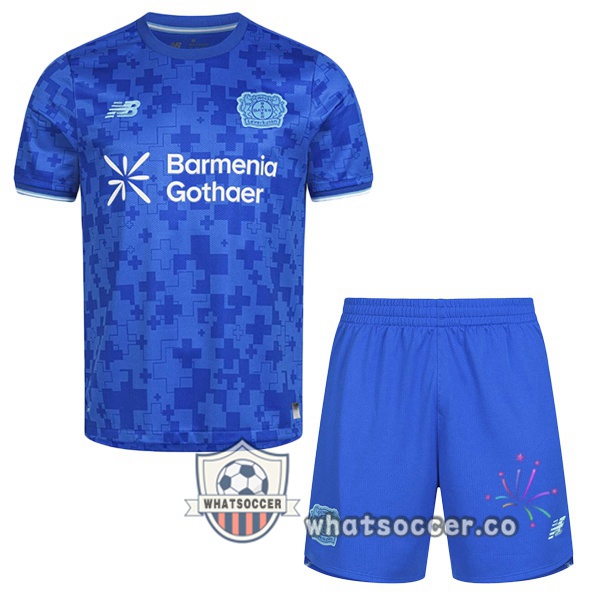 Bayer 04 Leverkusen Kids Third Soccer Jerseys Blue 2025-2026