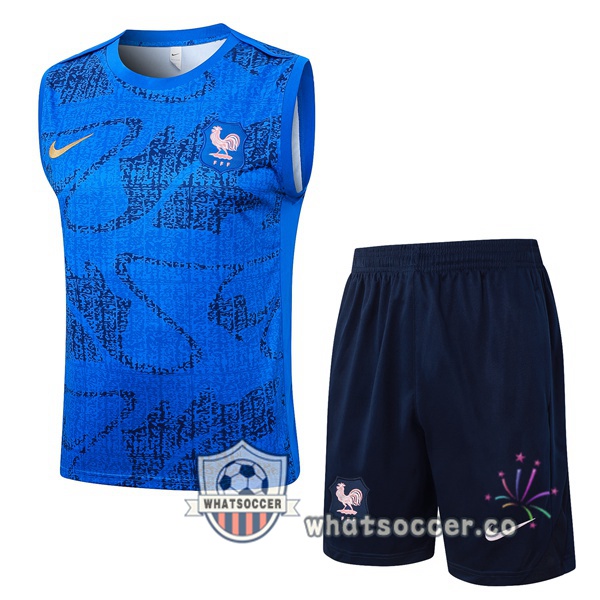 France Soccer Vest + Shorts Blue 2025-2026