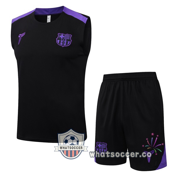 FC Barcelona Soccer Vest + Shorts Black 2025-2026