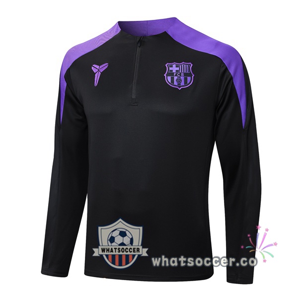 Soccer Sweater FC Barcelona Black Purple 2025-2026
