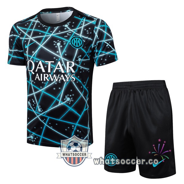 Inter Milan Training T-Shirts + Shorts Black 2025-2026