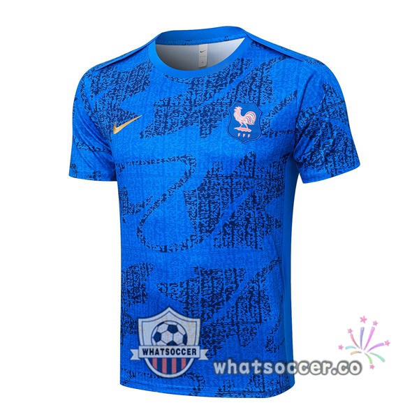 France Training T-Shirts Blue 2025-2026