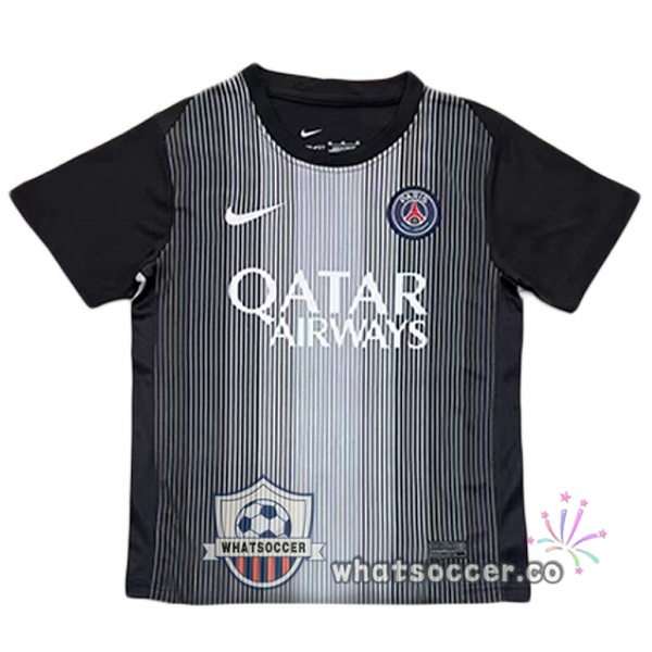 Paris PSG Goalkeeper Soccer Jerseys Black 2025-2026