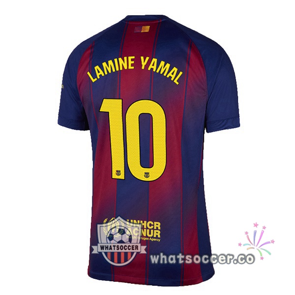 FC Barcelona (LAMINE YAMAL 10) Home Soccer Jerseys Blue Red 2025-2026