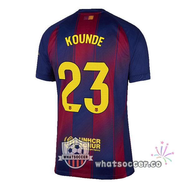 FC Barcelona (KOUNDE 23) Home Soccer Jerseys Blue Red 2025-2026
