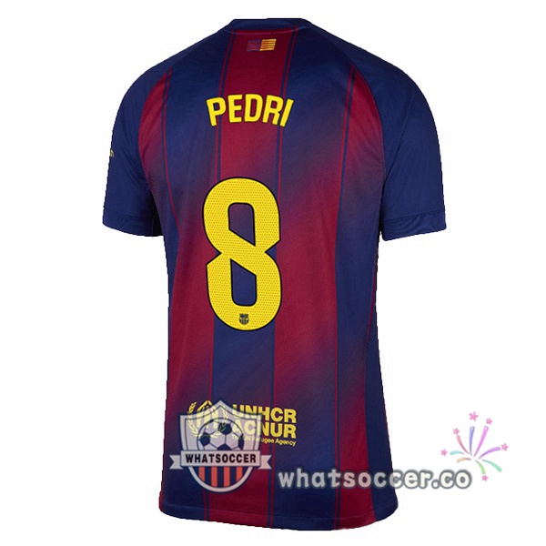 FC Barcelona (PEDRI 8) Home Soccer Jerseys Blue Red 2025-2026