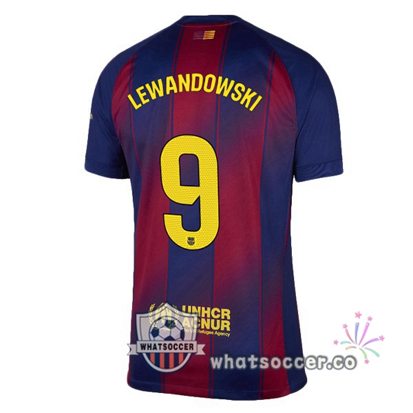 FC Barcelona (LEWANDOWSKI 9) Home Soccer Jerseys Blue Red 2025-2026