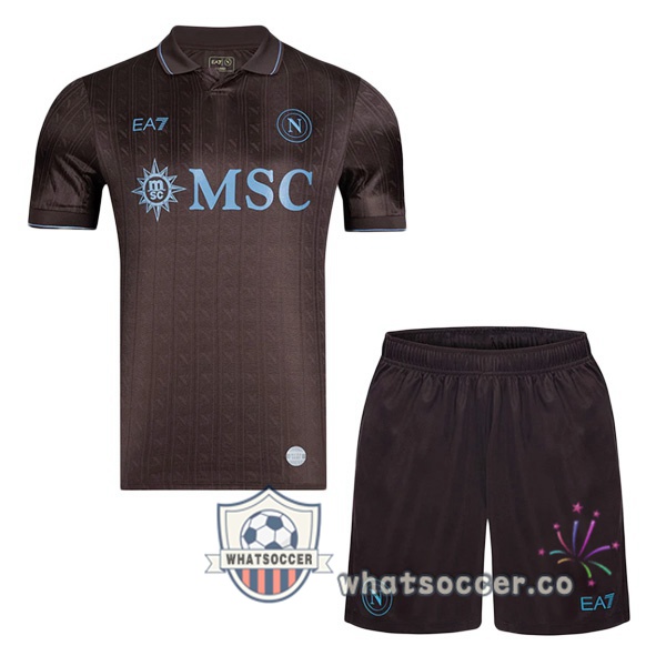 SSC Napoli Kids Third Soccer Jerseys Marron 2025-2026