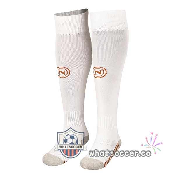 SSC Napoli Away Soccer Socks White 2025-2026