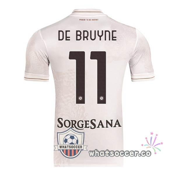 SSC Napoli (Kevin De Bruyne 11) Away Soccer Jerseys White 2025-2026