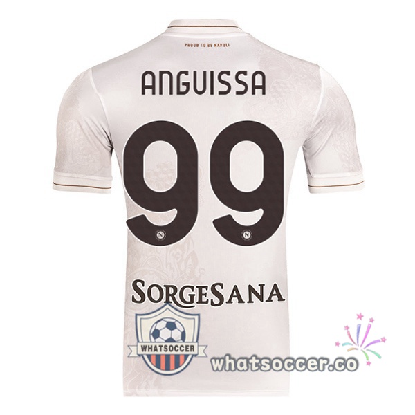 SSC Napoli (André-Frank Anguissa 99) Away Soccer Jerseys White 2025-2026
