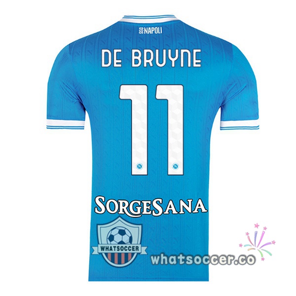 SSC Napoli (Kevin De Bruyne 11) Home Soccer Jerseys Blue 2025-2026