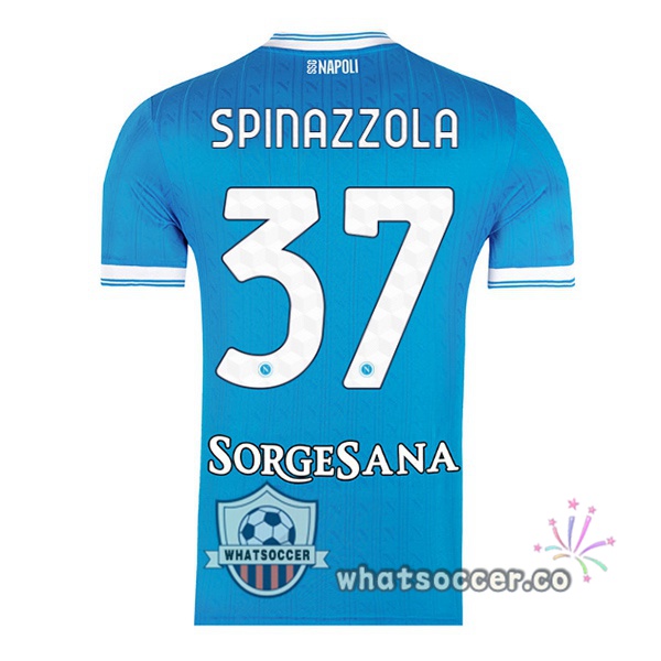 SSC Napoli (Leonardo Spinazzola 37) Home Soccer Jerseys Blue 2025-2026