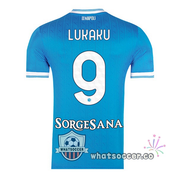 SSC Napoli (Romelu Lukaku 9) Home Soccer Jerseys Blue 2025-2026