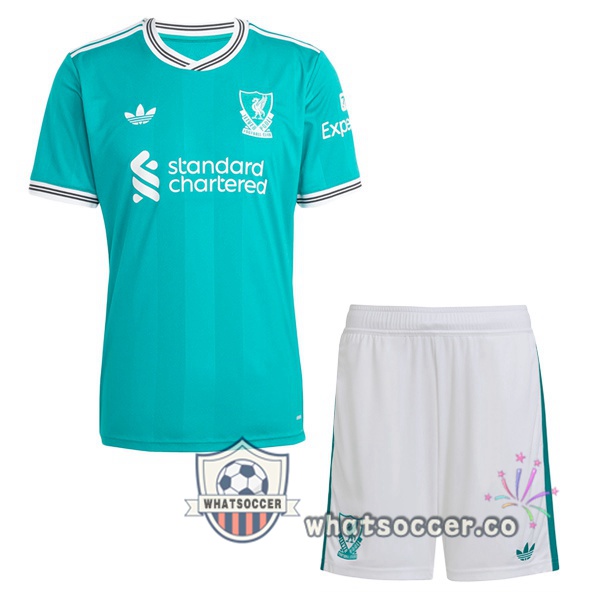 FC Liverpool Kids Third Soccer Jerseys Green 2025-2026