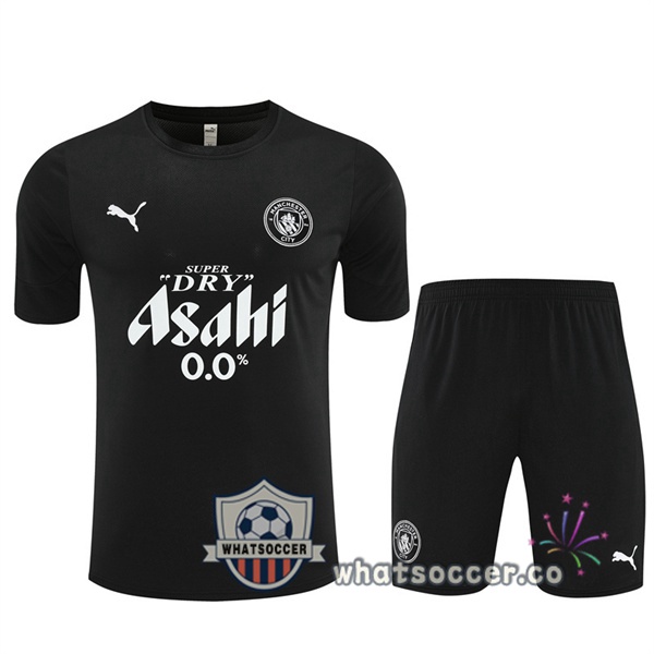 Manchester United Training T-Shirts + Shorts Black 2025-2026