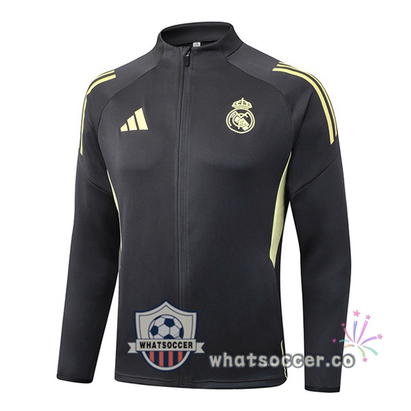 Soccer Jacket Real Madrid Gray 2025-2026