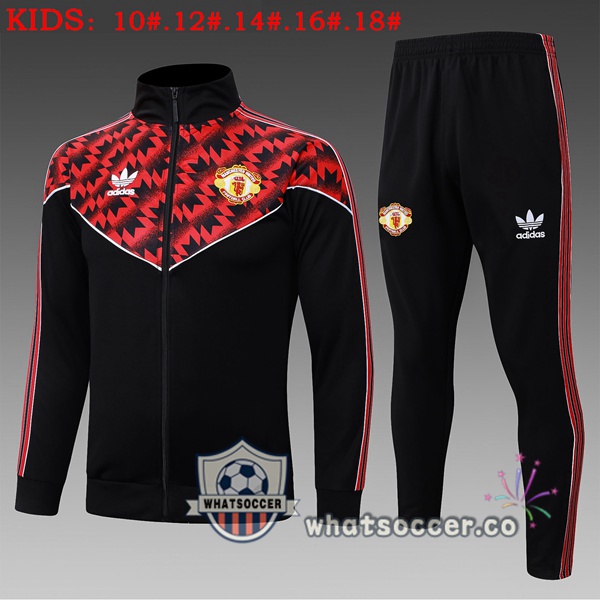 Training Jacket Manchester United Kids Red Black 2025-2026