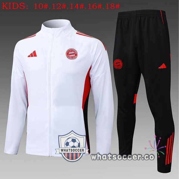 Training Jacket Bayern Munich Kids White 2025-2026