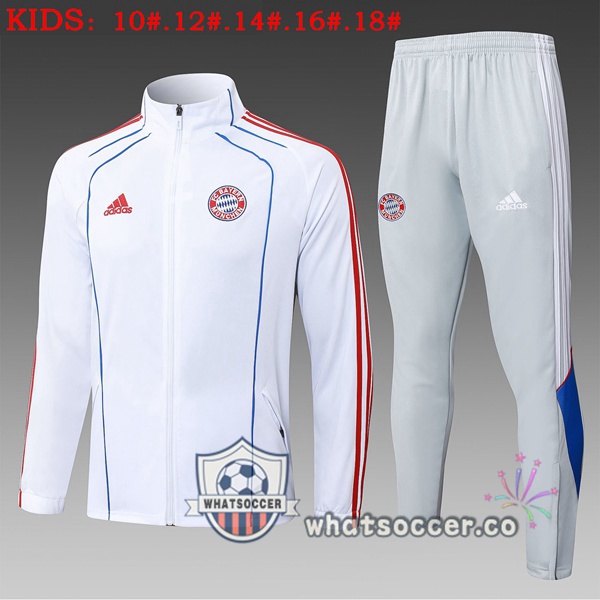 Training Jacket Bayern Munich Kids White 2025-2026