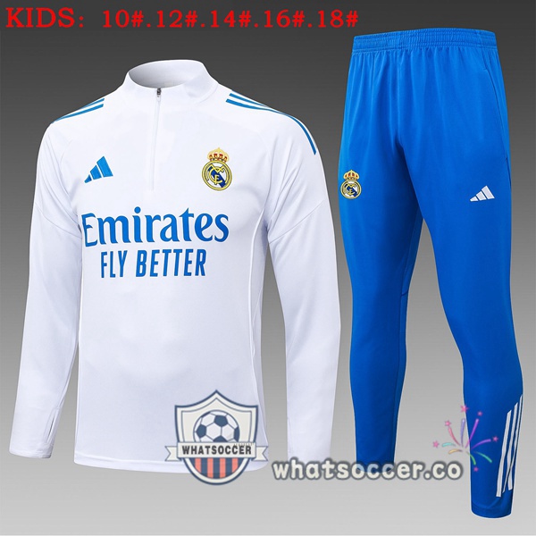 Training Wear Real Madrid Kids White 2025-2026