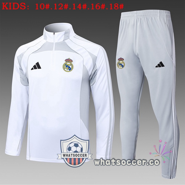 Training Wear Real Madrid Kids White 2025-2026