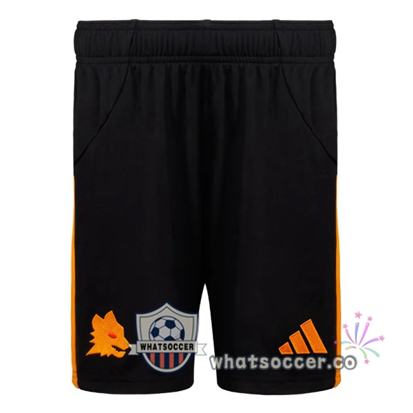 AS Roma Away Soccer Shorts Black 2025-2026