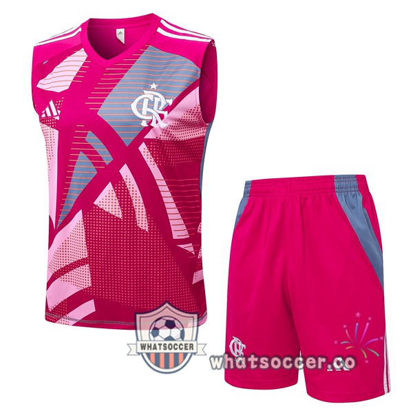 Flamengo Soccer Vest + Shorts Rose 2025-2026