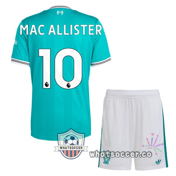 FC Liverpool (MAC ALLISTER 10) Kids Third Soccer Jerseys Green 2025-2026