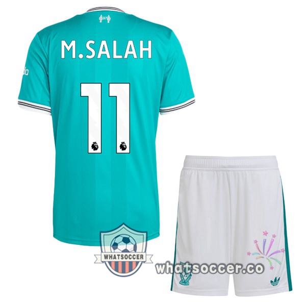 FC Liverpool (M.SALAH 11) Kids Third Soccer Jerseys Green 2025-2026