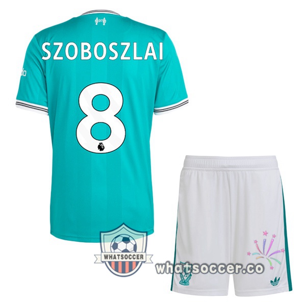 FC Liverpool (SZOBOSZLAI 8) Kids Third Soccer Jerseys Green 2025-2026