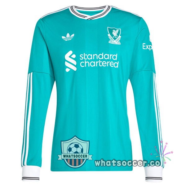 FC Liverpool Third Soccer Jerseys Long Sleeve Green 2025-2026