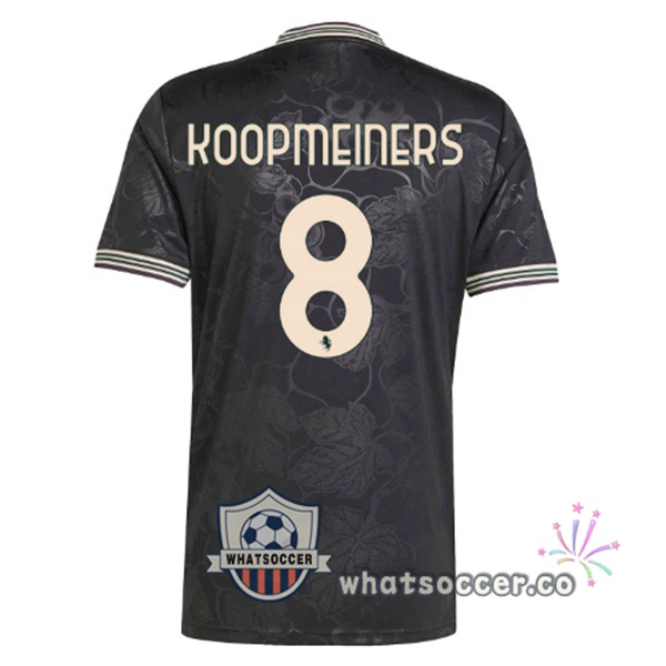 Juventus (KOOPMEINERS 8) Third Soccer Jerseys Black 2025-2026