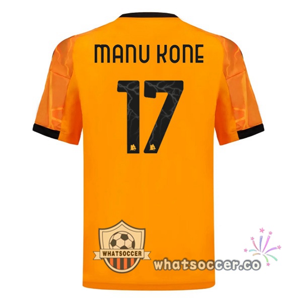 AS Roma (MANU KONE 17) Away Soccer Jerseys Yellow 2025-2026